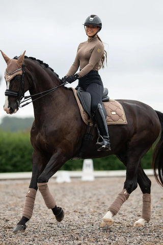 Equestrian Stockholm Dressage Saddle Pad Champagne