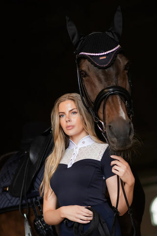 Equestrian Stockholm Crystal Champion Competition Shirt Dark Ocean