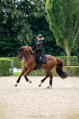Equestrian Stockholm Dressage Saddle Pad Dark Ocean