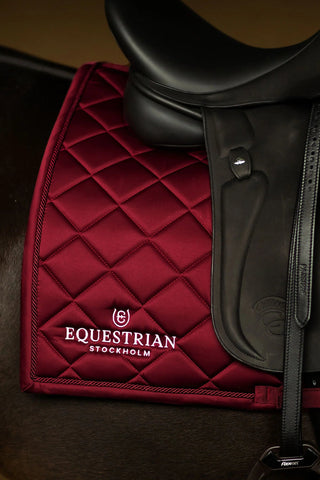 Equestrian Stockholm Dressage Saddle Pad Line Bordeaux