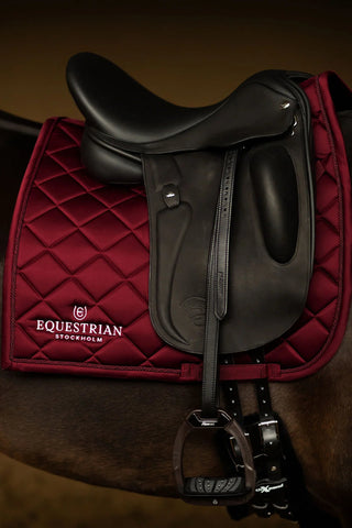 Equestrian Stockholm Dressage Saddle Pad Line Bordeaux