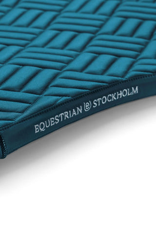 Equestrian Stockholm Dressage Saddle Pad Modern Teal Blue