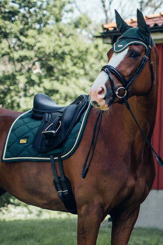 Equestrian Stockholm Dressage Saddle Pad Forest Green COB