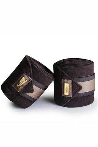 Equestrian Stockholm Fleece Bandages Golden Brown