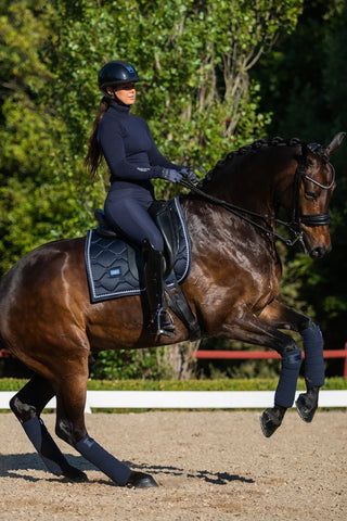 Equestrian Stockholm Dressage Saddle Pad Midnight Blue