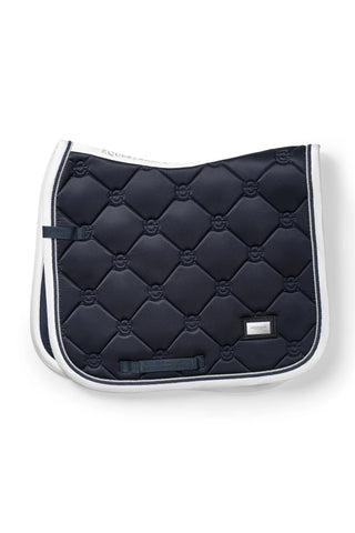 Equestrian Stockholm Dressage Saddle Pad MIDNIGHT WHITE EDGE COB
