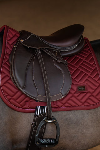 Equestrian Stockholm Jump Saddle Pad Modern Bordeaux