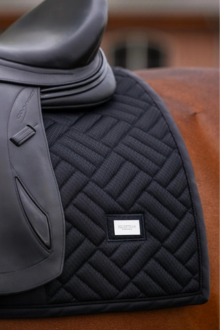 Equestrian Stockholm Dressage Saddle Pad Modern Mesh Black