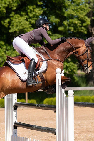 Equestrian Stockholm Jump Saddle Pad Modern White-Moonless Night