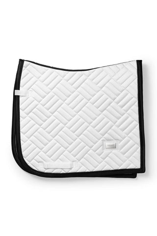 Equestrian Stockholm Dressage Saddle Pad Modern White Black Edition