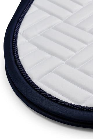 Equestrian Stockholm Jump Saddle Pad Modern White Navy