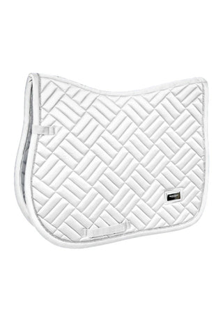 Equestrian Stockholm Jump-All Purpose Saddle Pad Modern White Perfection