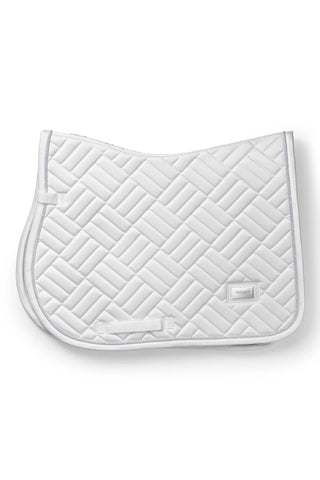 Equestrian Stockholm Jump Saddle Pad Modern White Perfection