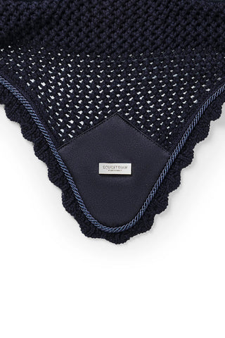 Equestrian Stockholm Soundless Bonnet NAVY/SILVER