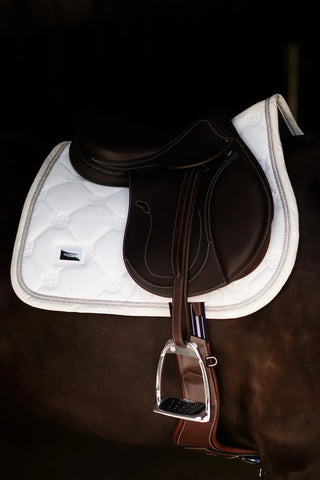 Equestrian Stockholm Jump-All Purpose Saddle Pad Timeless White Glimmer