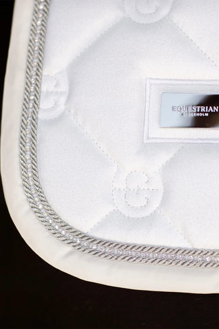 Equestrian Stockholm Jump-All Purpose Saddle Pad Timeless White Glimmer