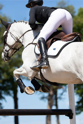 Equestrian Stockholm JUMP Saddle Pad Modern White Black Edition