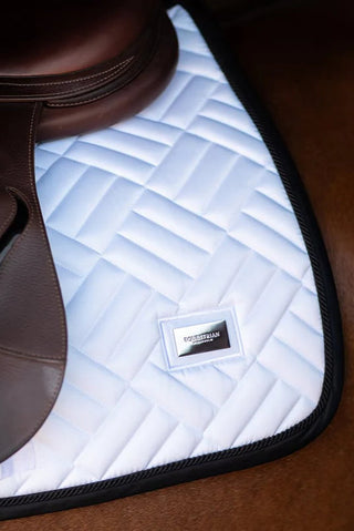 Equestrian Stockholm JUMP Saddle Pad Modern White Black Edition