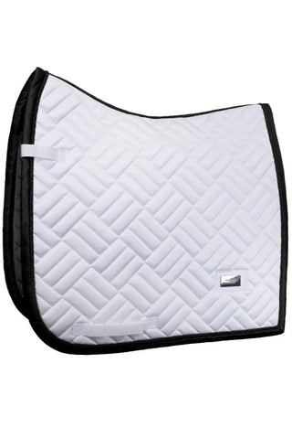 Equestrian Stockholm Dressage Saddle Pad Modern White Black Edition
