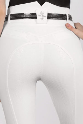 FairPlay Jasmine Ladies Silicone Full Seat Breeches WHITE