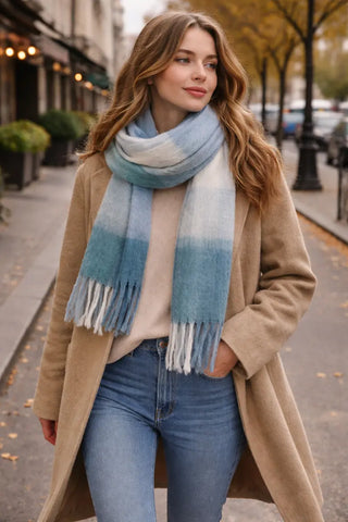 Winter Woolen Check Scarf