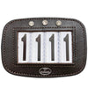 Hamag Leather Saddle 4 Number Holder Brown with Crystals