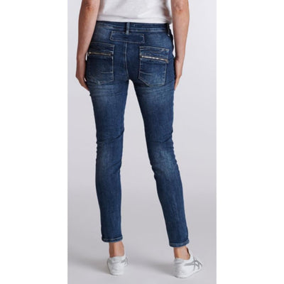 Italian Star Button Jeans with Zip Pocket