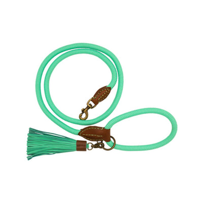 Dog with a Mission Turquoise Rope Dog Lead with Tassel