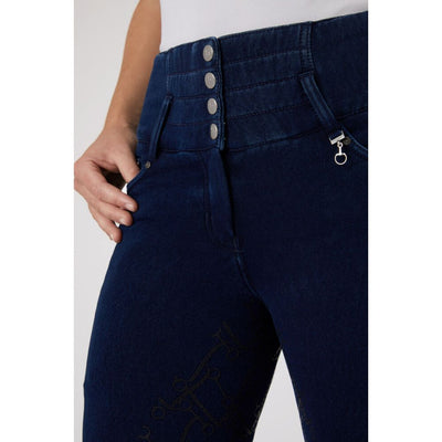 Horze Kacy Ladies Winter Full Seat Stretch Denim Breeches