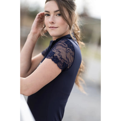 Kastel Denmark Cap Sleeve Sunshirt Galoon Lace Navy