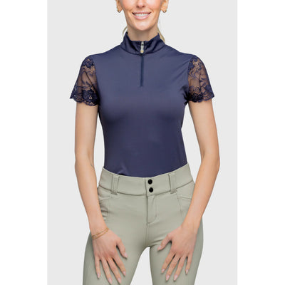 Kastel Denmark Cap Sleeve Sunshirt Galoon Lace Navy