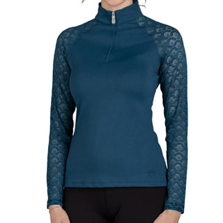 Kastel Denmark Long Sleeve Lace Raglan Sunshirt NAVY