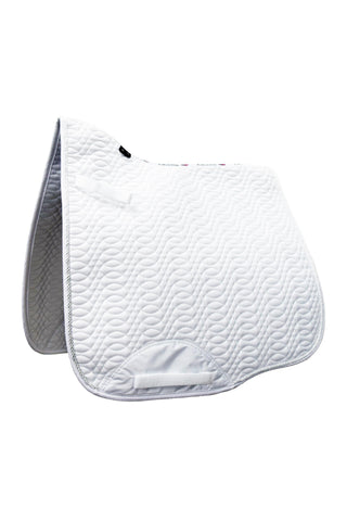 Kieffer Dressage Saddle Pad White with White Cord