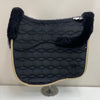 Mattes Eurofit Velvet Dressage Saddle Pad with Sheepskin Top and Under Seat Champagne piping LACK