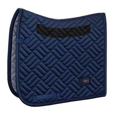 Equestrian Stockholm Dressage Saddle Pad Maze Modern Tech Navy