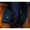 Equestrian Stockholm Dressage Saddle Pad Maze Modern Tech Navy