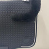 Mattes Dressage Saddle Pad Black, Black Sheepskin and Black and Silver Piping