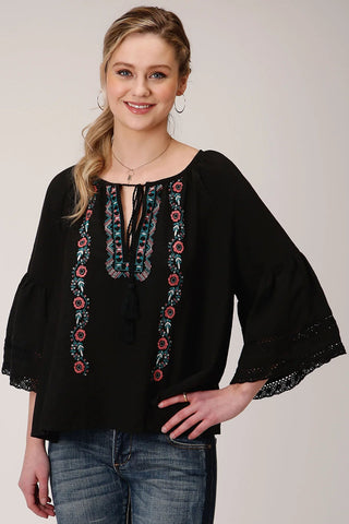 Roper Womens Five Star Collection Three Quarter Sleeve Blouse