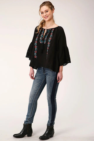 Roper Womens Five Star Collection Three Quarter Sleeve Blouse