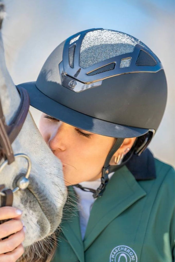 Suomy Apex Bling Bling Matt Lady Helmet With Swarovski Crystal Top and