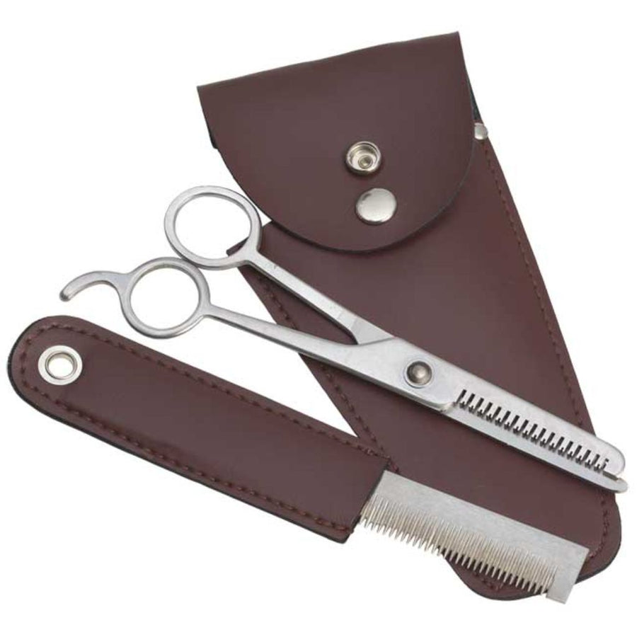 Horse Trimming Kit with Scissors Comb and Pouch