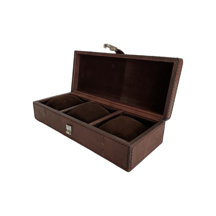 Leather Watch Holder Box for 3 Watches