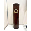 Leather Whip / Umbrella Holder Leather with Stirrups Dark Brown