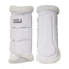 Equestrian Stockholm Fleece Lined Brushing Boots Pair WHITE SILVER