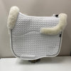 Mattes White Dressage Saddle Pad with Fleece Panels & Front and Rear trim FULL
