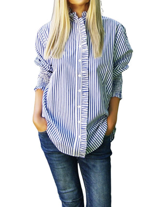 Who's Charlie Poppy Yarn Dyed Stripe Shirt