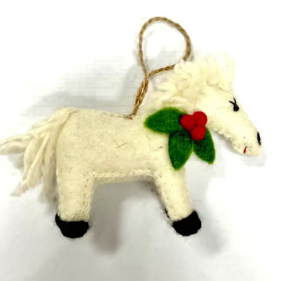 Christmas Felt Horse Decoration