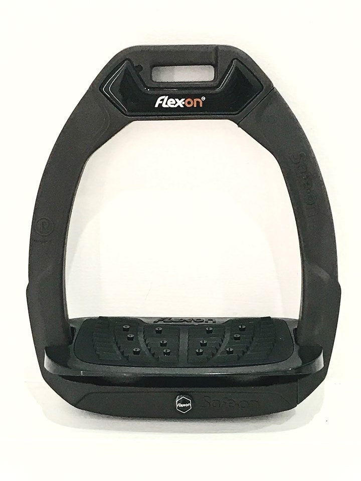 Flex-On Safe-On Safety Stirrups Inclined Grip BLACK/BLACK/BLACK