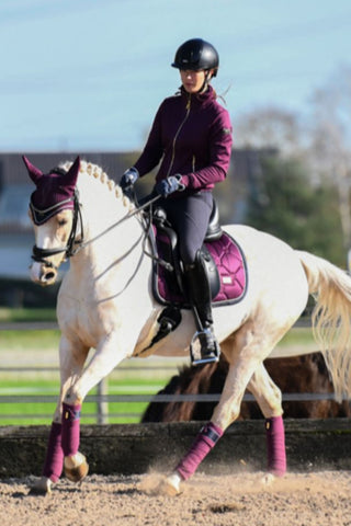 Equestrian Stockholm Dressage Saddle Pad Purple Gold COB
