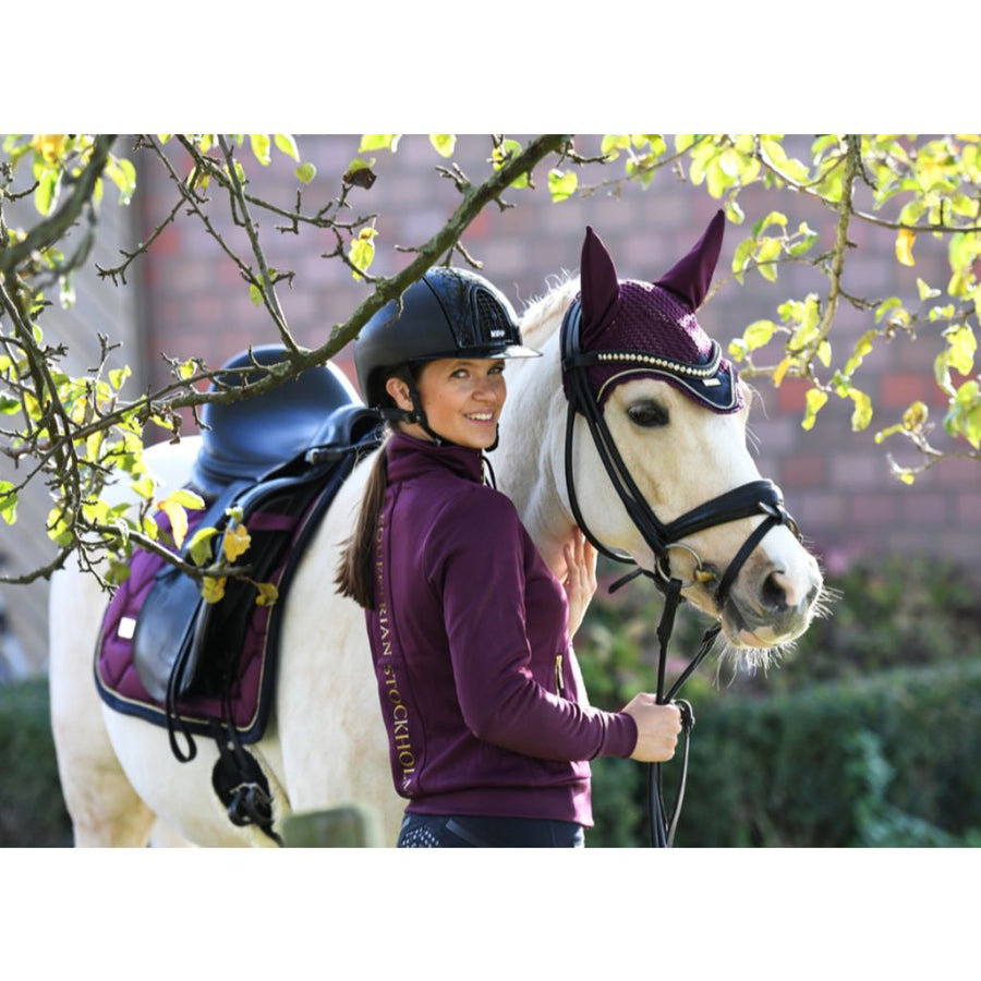 Equestrian Stockholm Bonnet Purple Gold